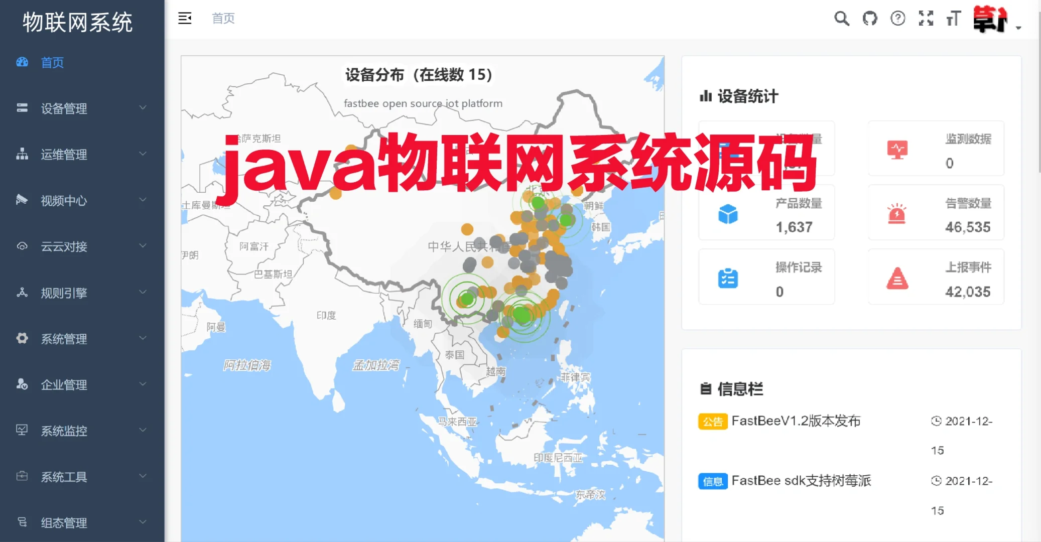 java物联网系统源码 物联网源码