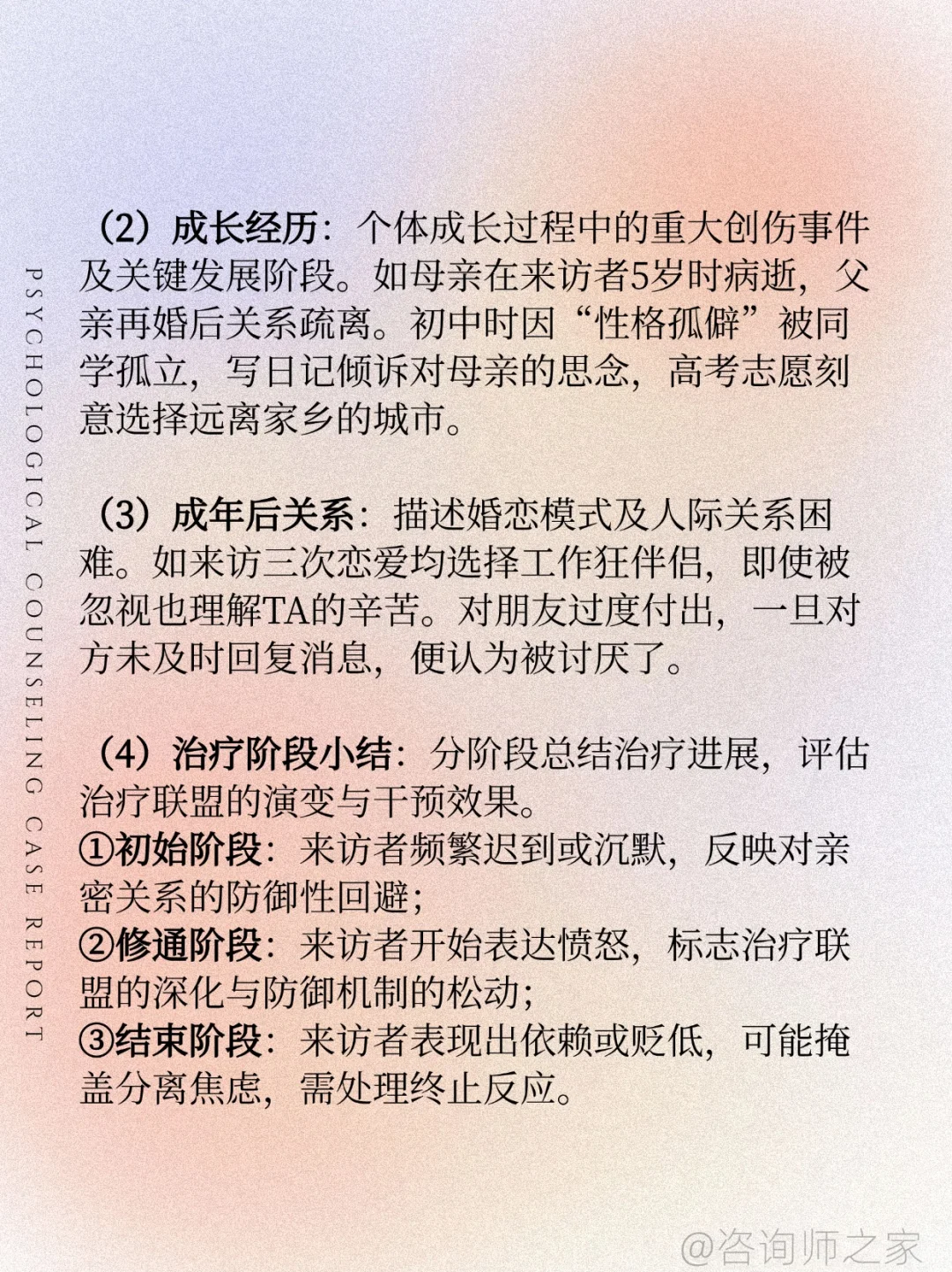 咨询师必看❗️ 督导前案例报告怎么写💡