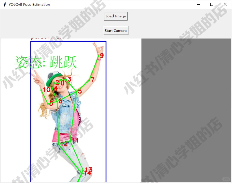 YOLOv8人体姿态判断opencv模型python源码