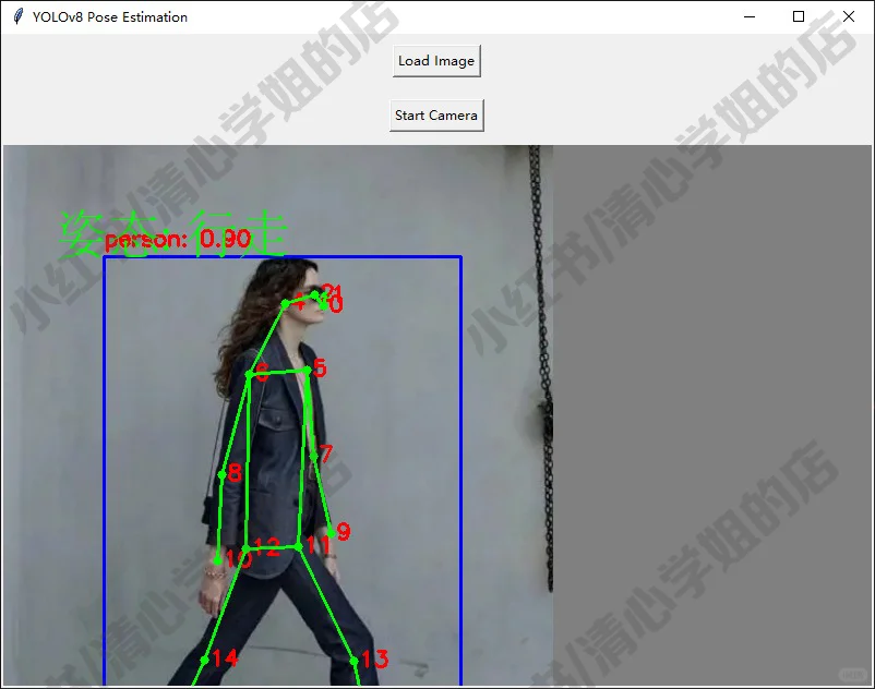 YOLOv8人体姿态判断opencv模型python源码