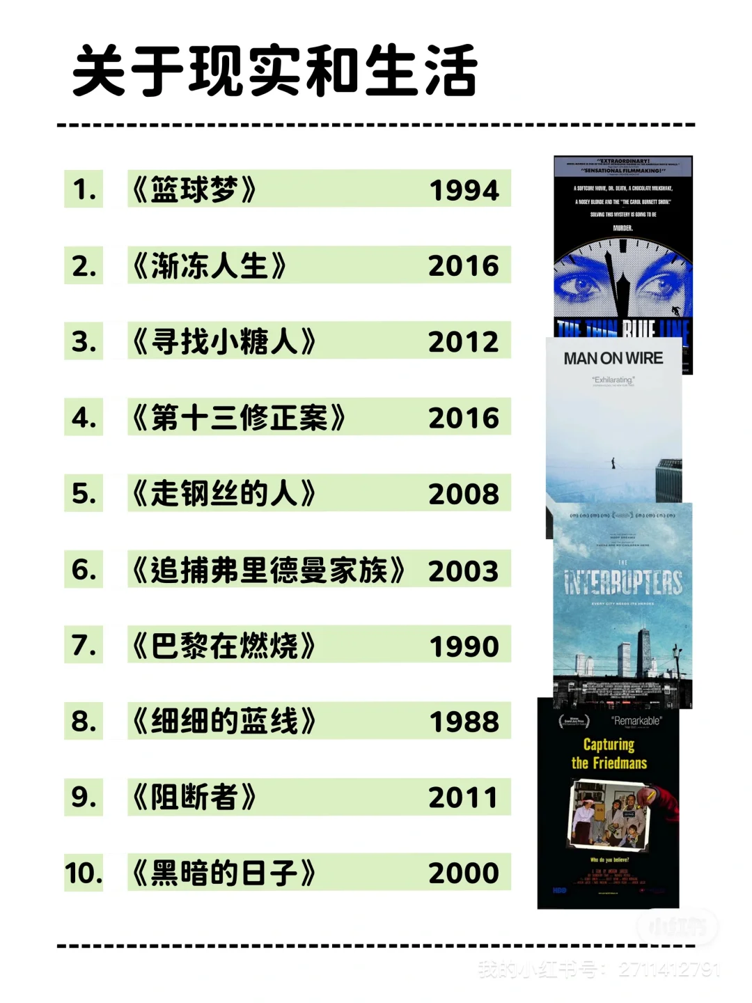高分影单：100部人生启示录