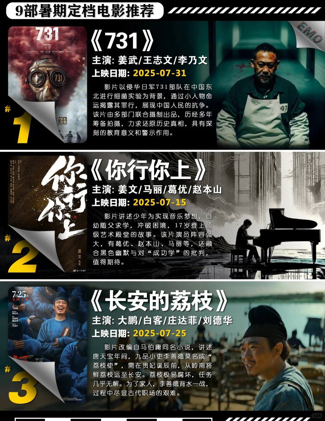 暑期定档电影推荐