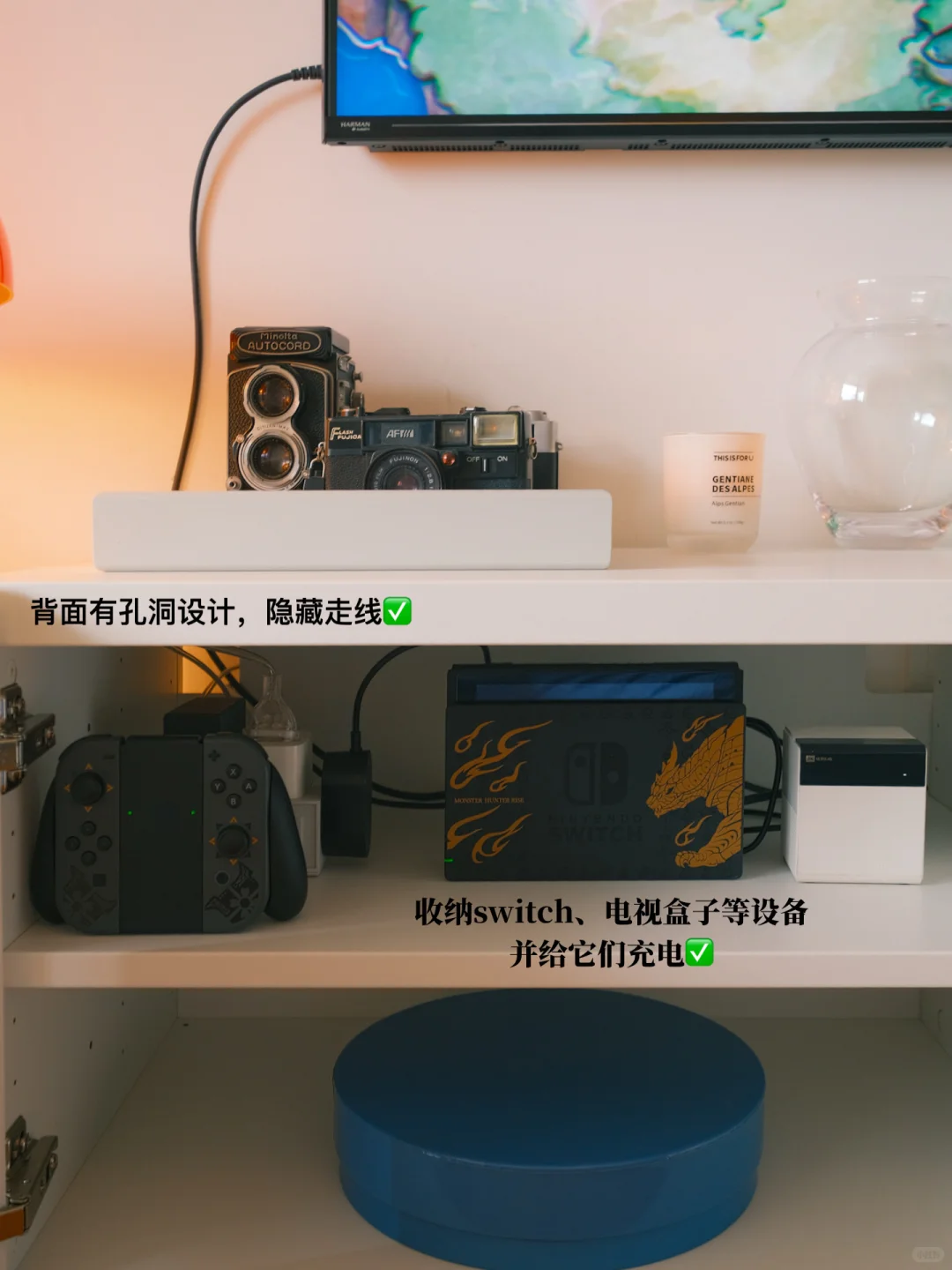 中古风客厅的收纳答案：宜家贝达电视柜真香！