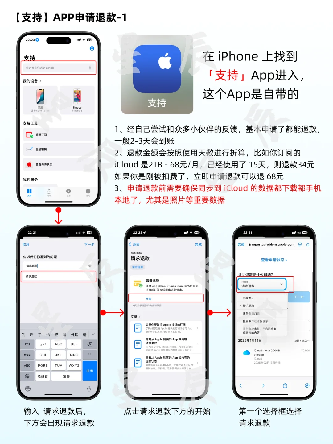 iOS不同版本的iCloud降级和退款教程