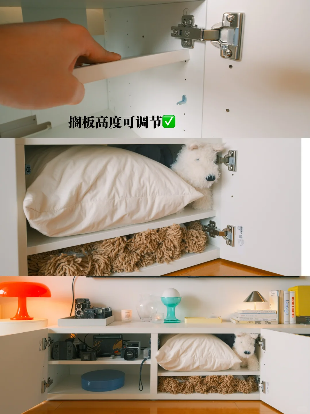 中古风客厅的收纳答案：宜家贝达电视柜真香！