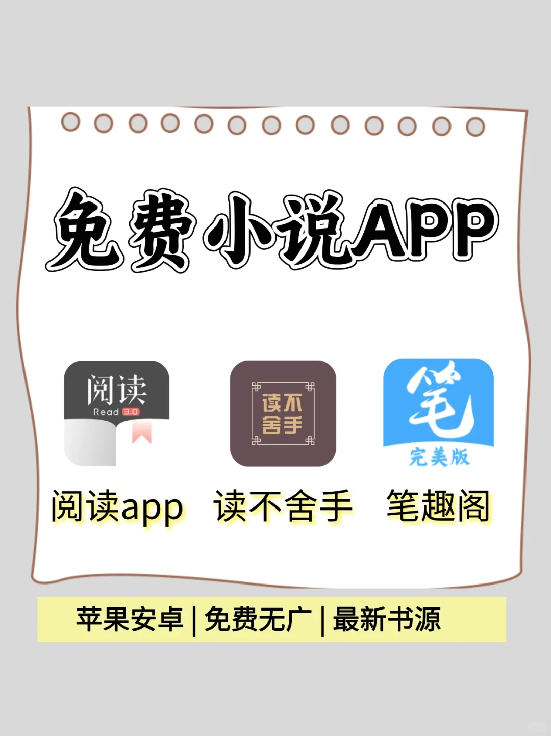 安卓/iOS看小说软件app 免费无广