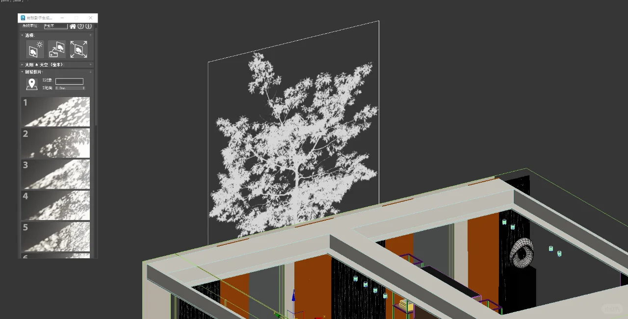 3dmax插件树影生成插件