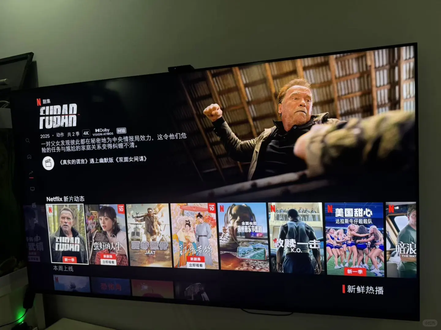 这家电视机真的太香了！看4K网飞~