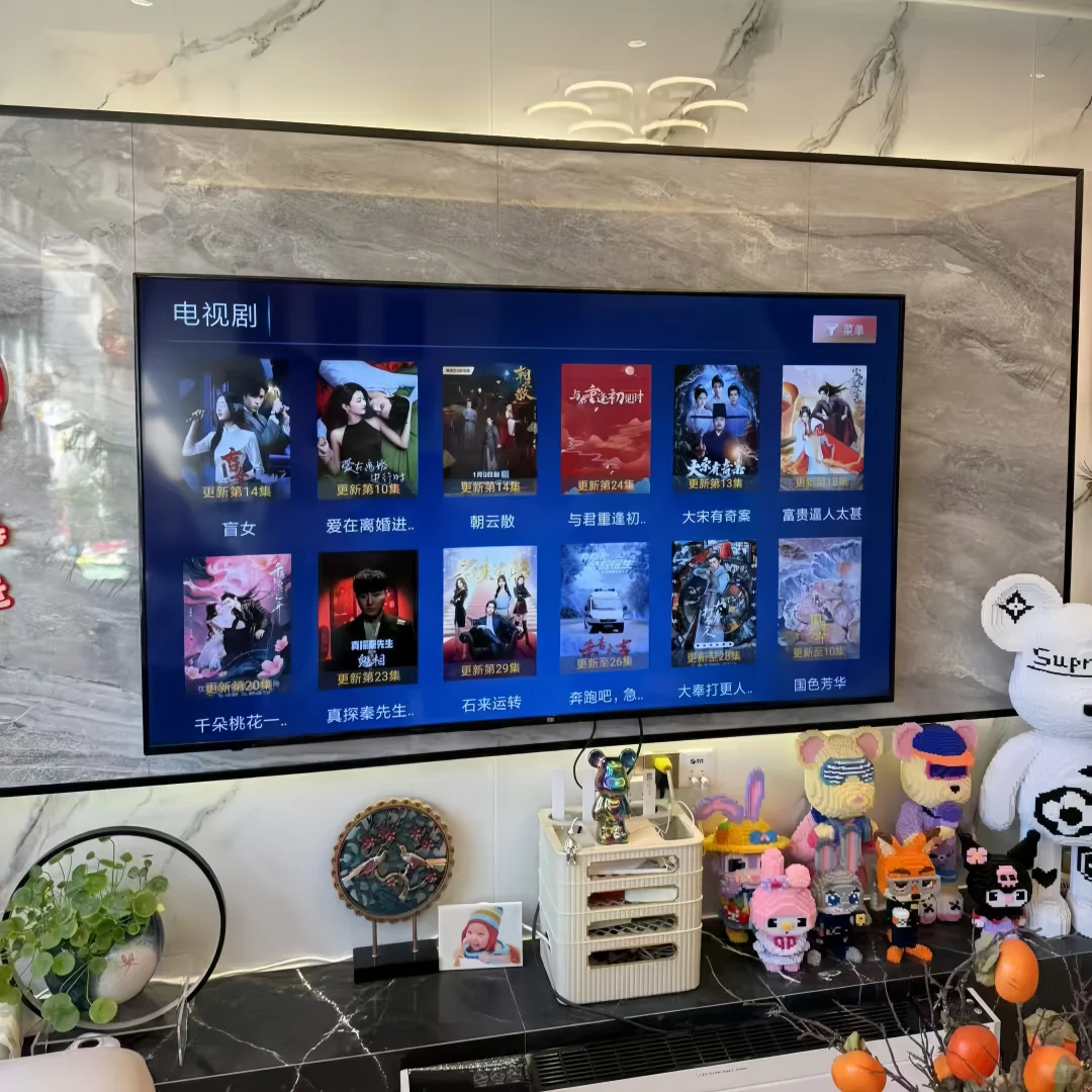 新买的电视装上了，这个电视盒子真好用！