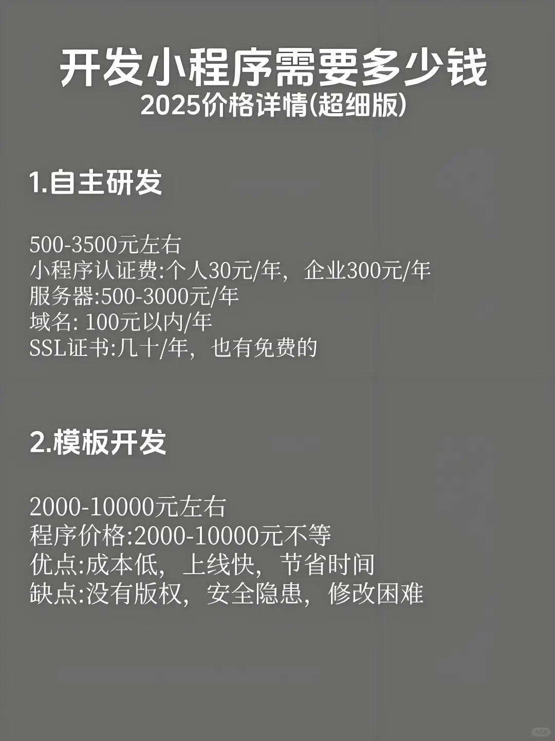 开发小程序需要多少钱？2025年最新报价！