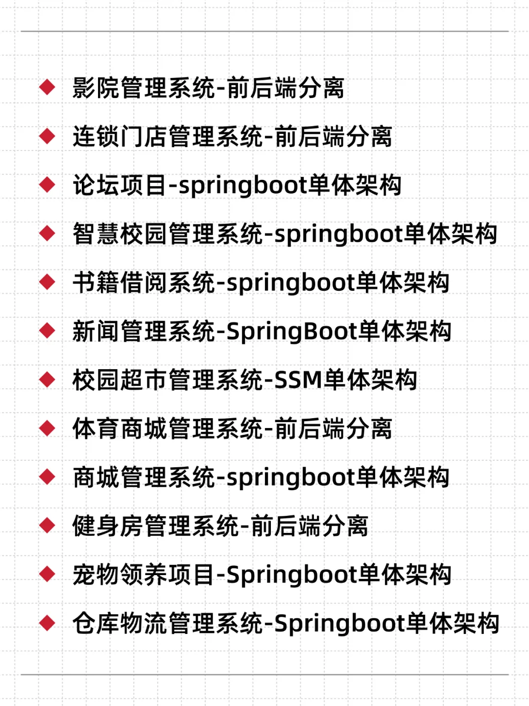 66个Java毕设项目，附完整源码，允许白嫖