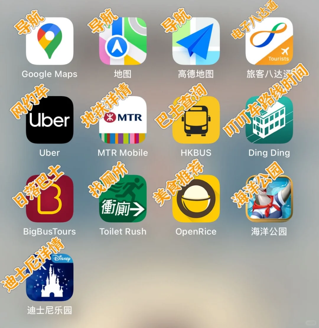 在香港会用到的APP