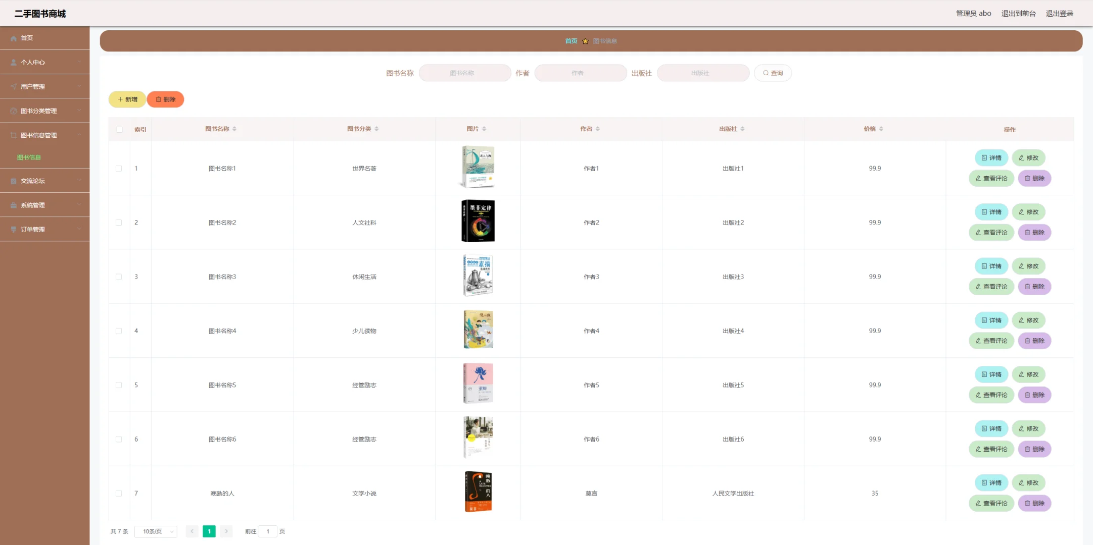 基于SSM框架的二手图书商城系统源码
