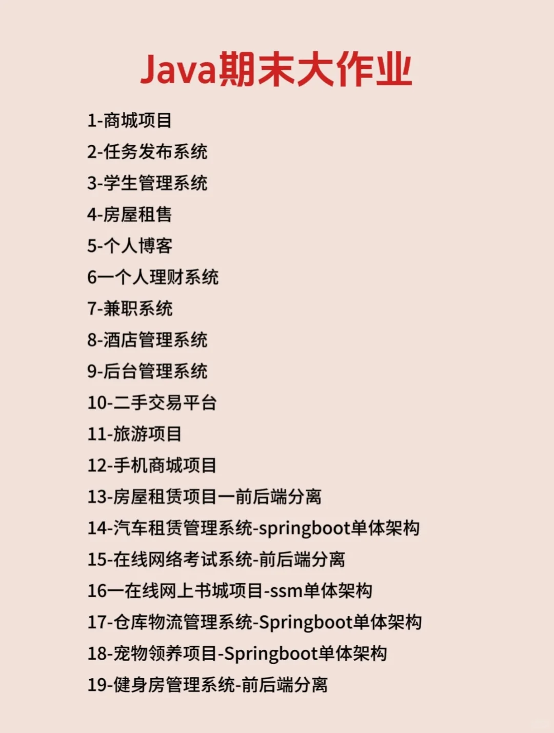 108个Java毕设项目！附源码+视频！