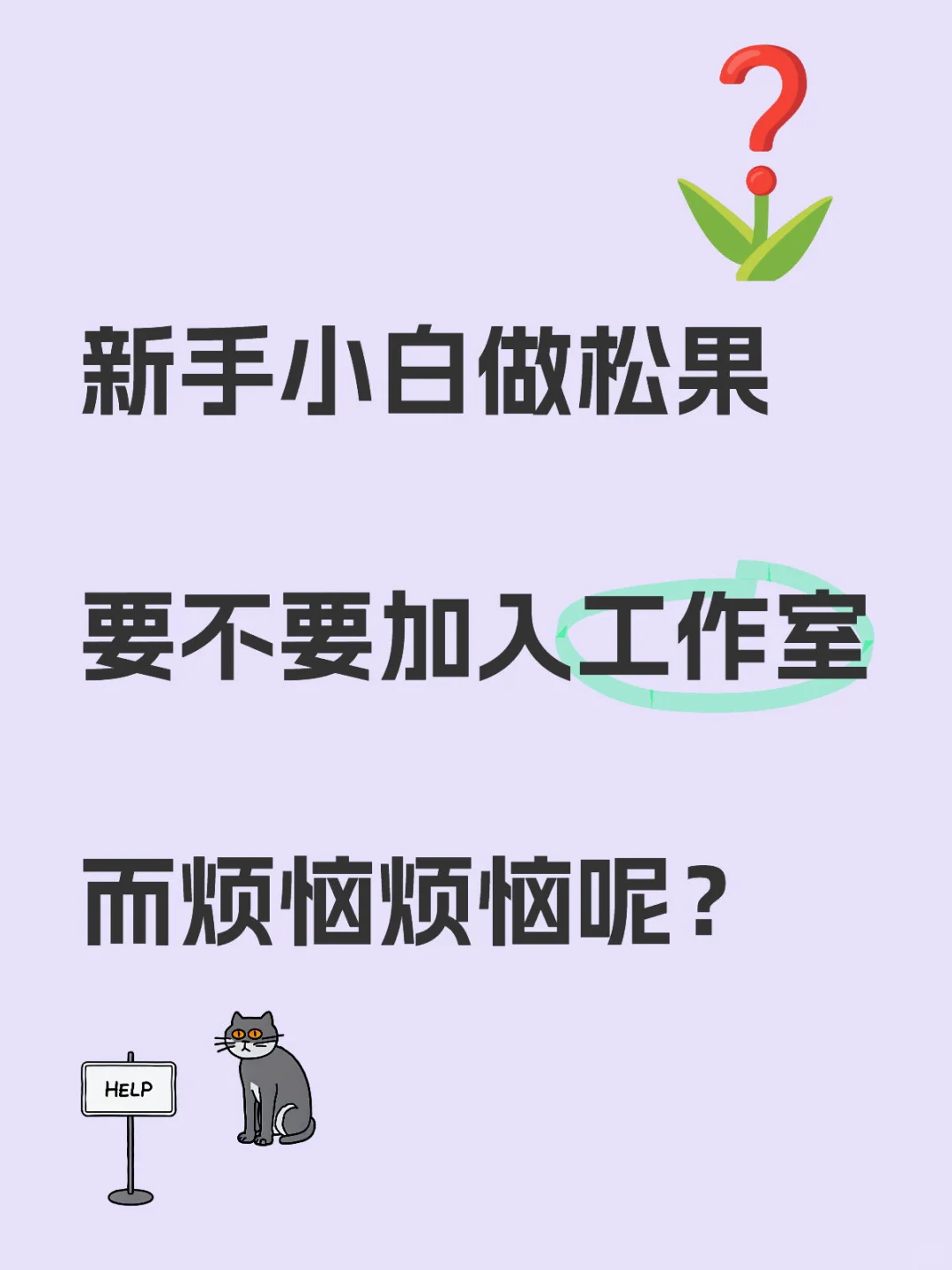 新手小白做松果要不要加入工作室呢?