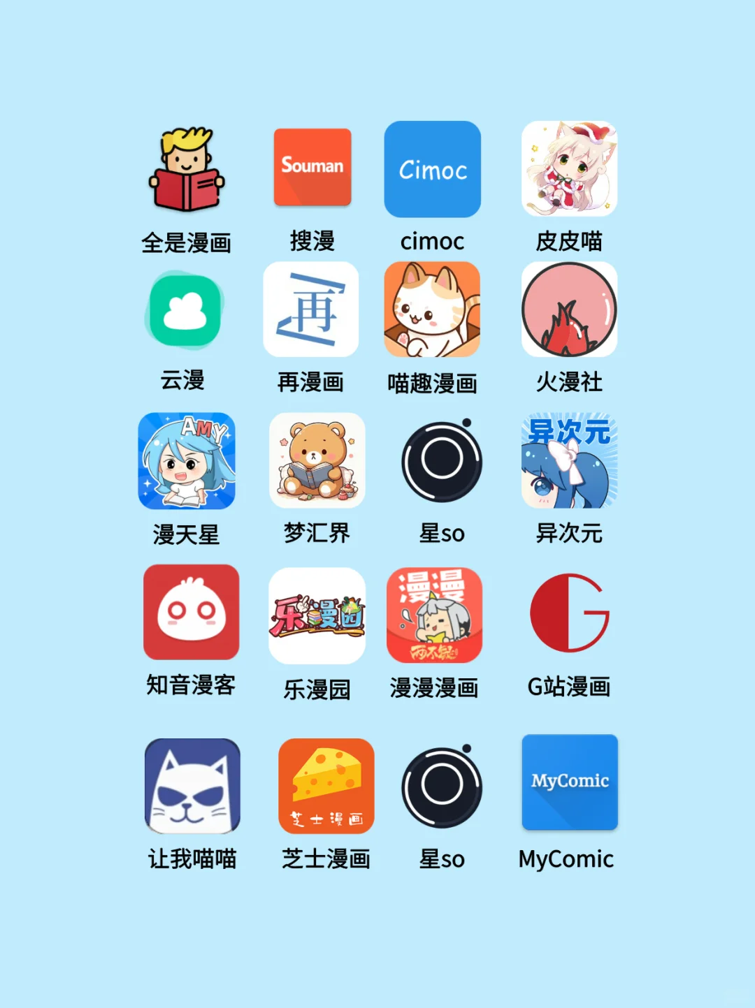 等等，你们还没有漫画软件？