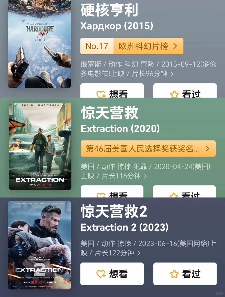 超爽动作电影推荐🎬