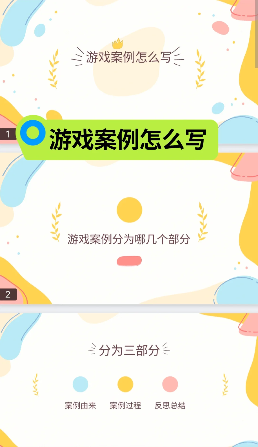 【游戏案例怎么写】