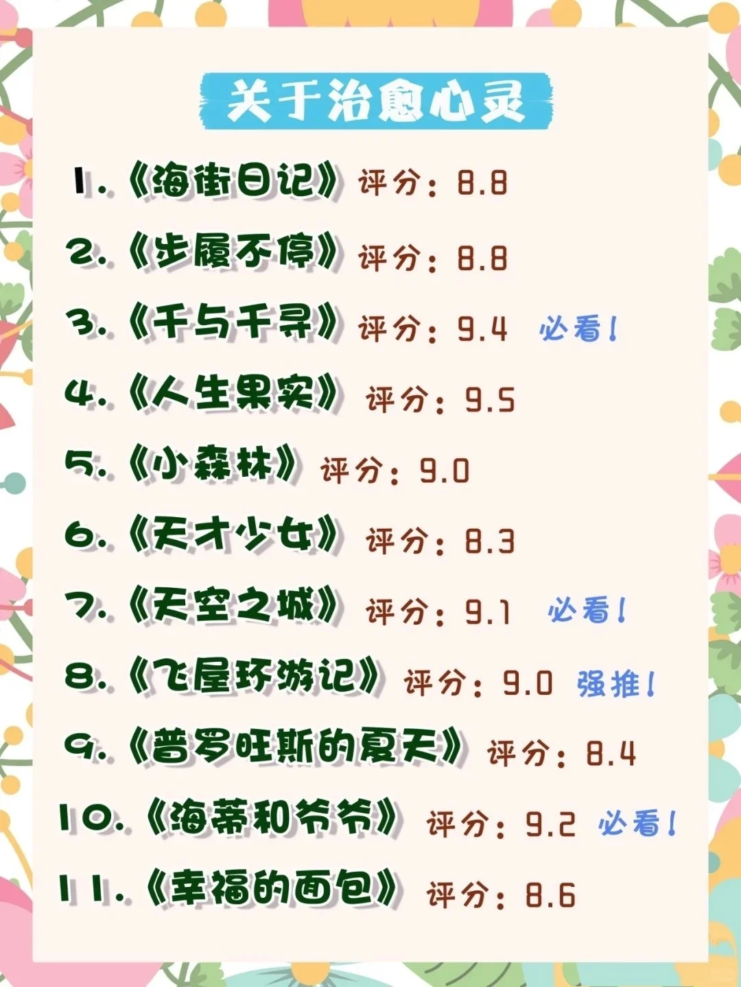 建议女生必看的电影！！