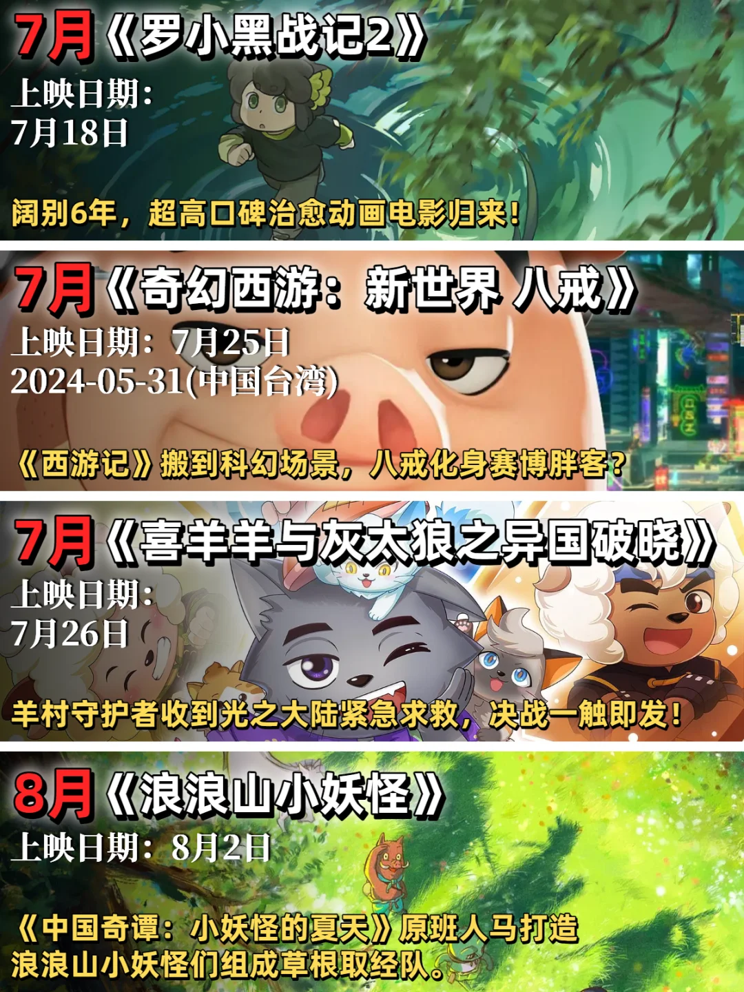 二次元の夏天🍿23部动画电影即将上映！