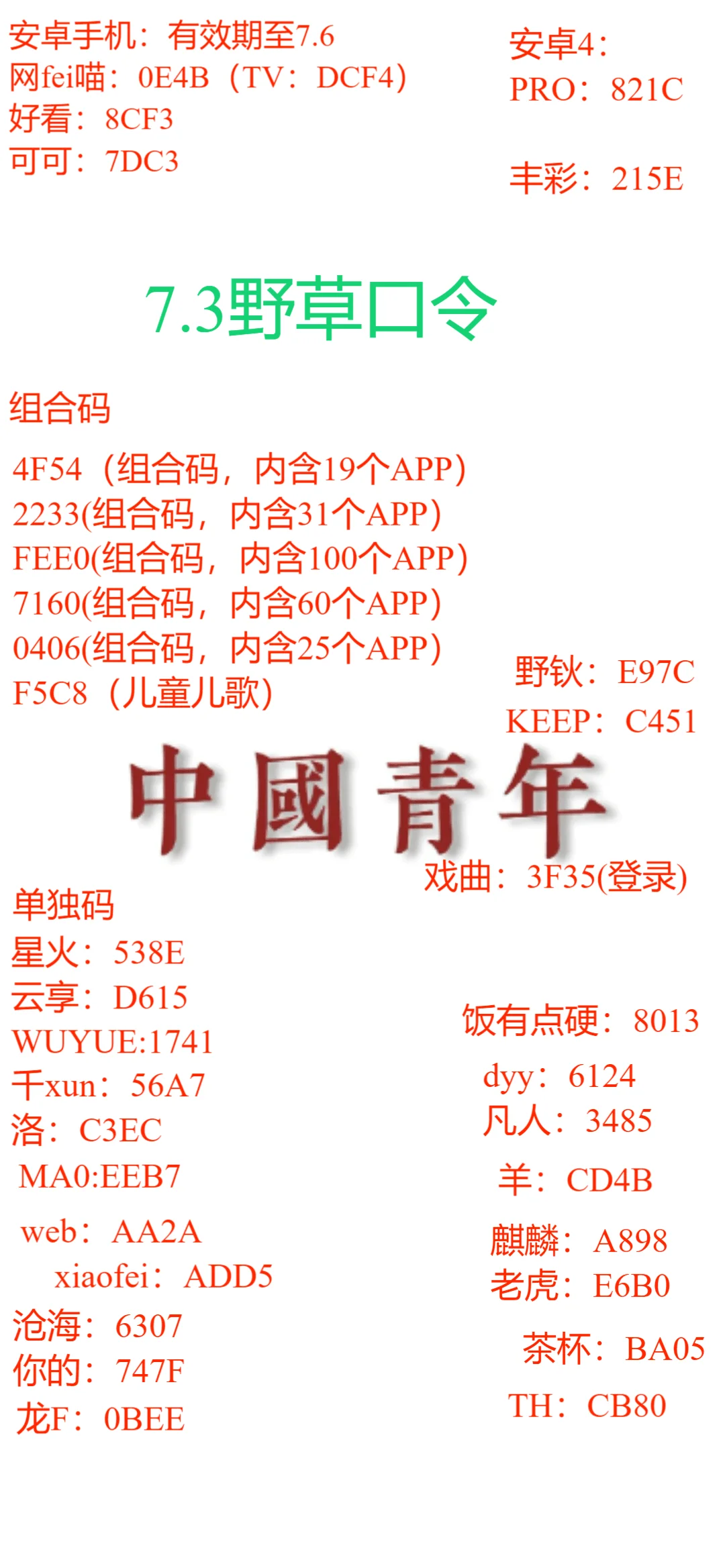 7.3野草口令分享