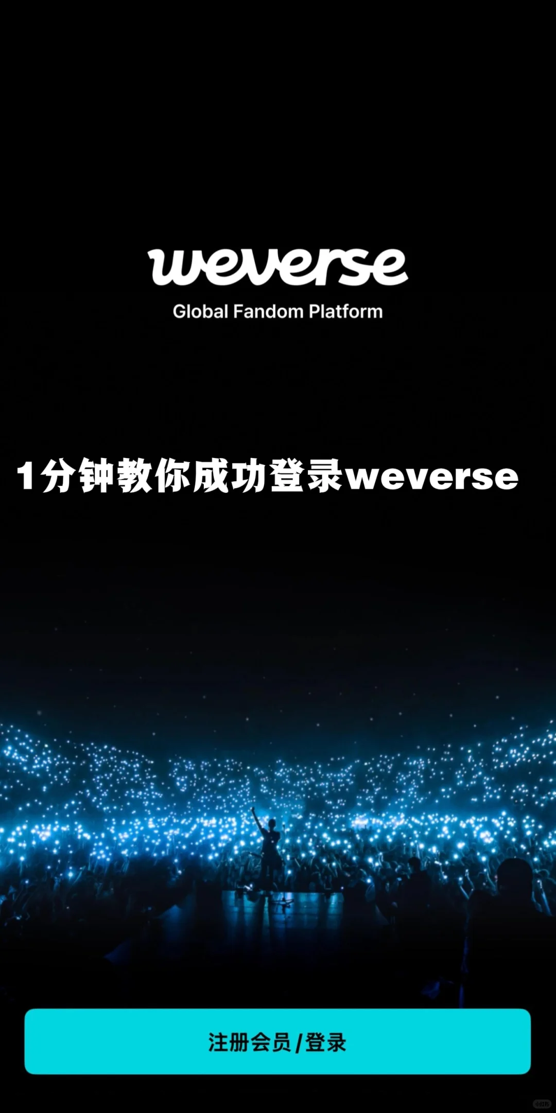 1分钟教你成功登录weverse 支持苹果和安卓