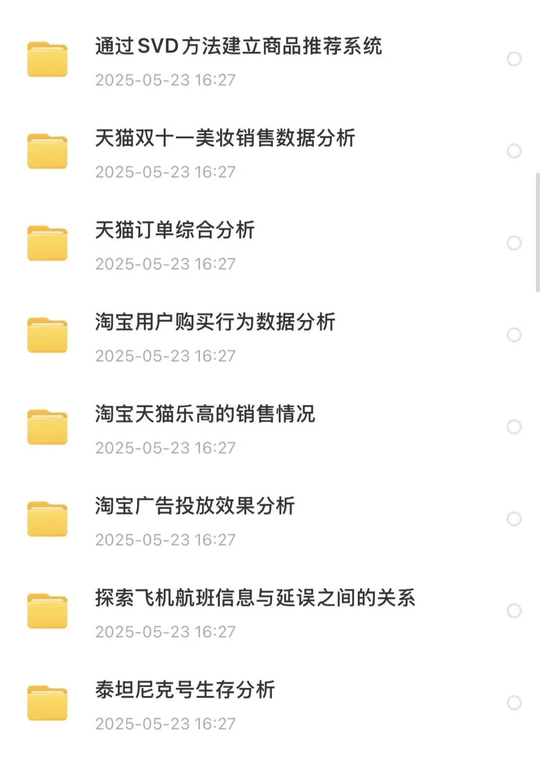 100个数据分析实战项目，完整源码拿走不谢
