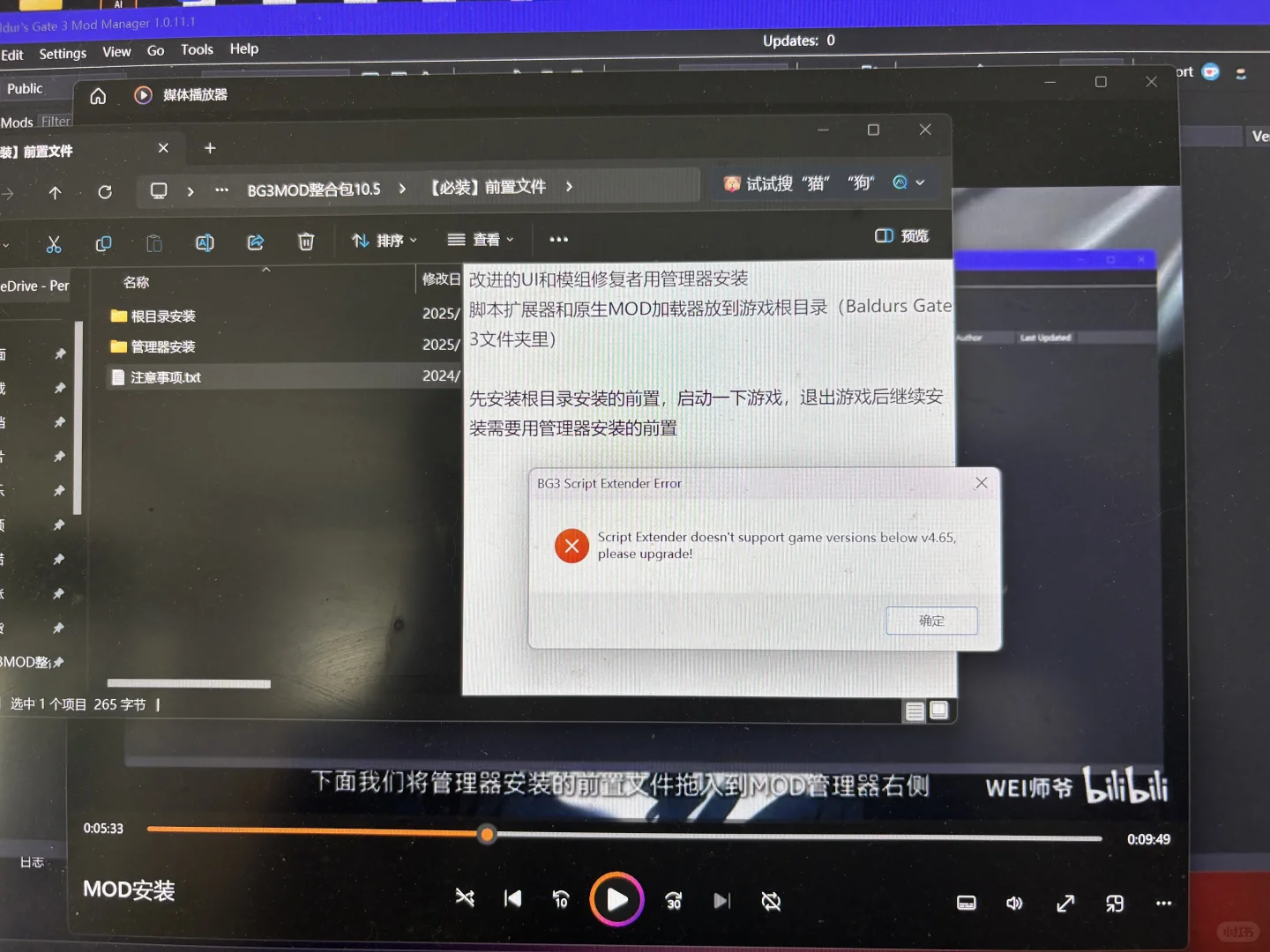 下载师爷整合包前置根目录替换后游戏打不开