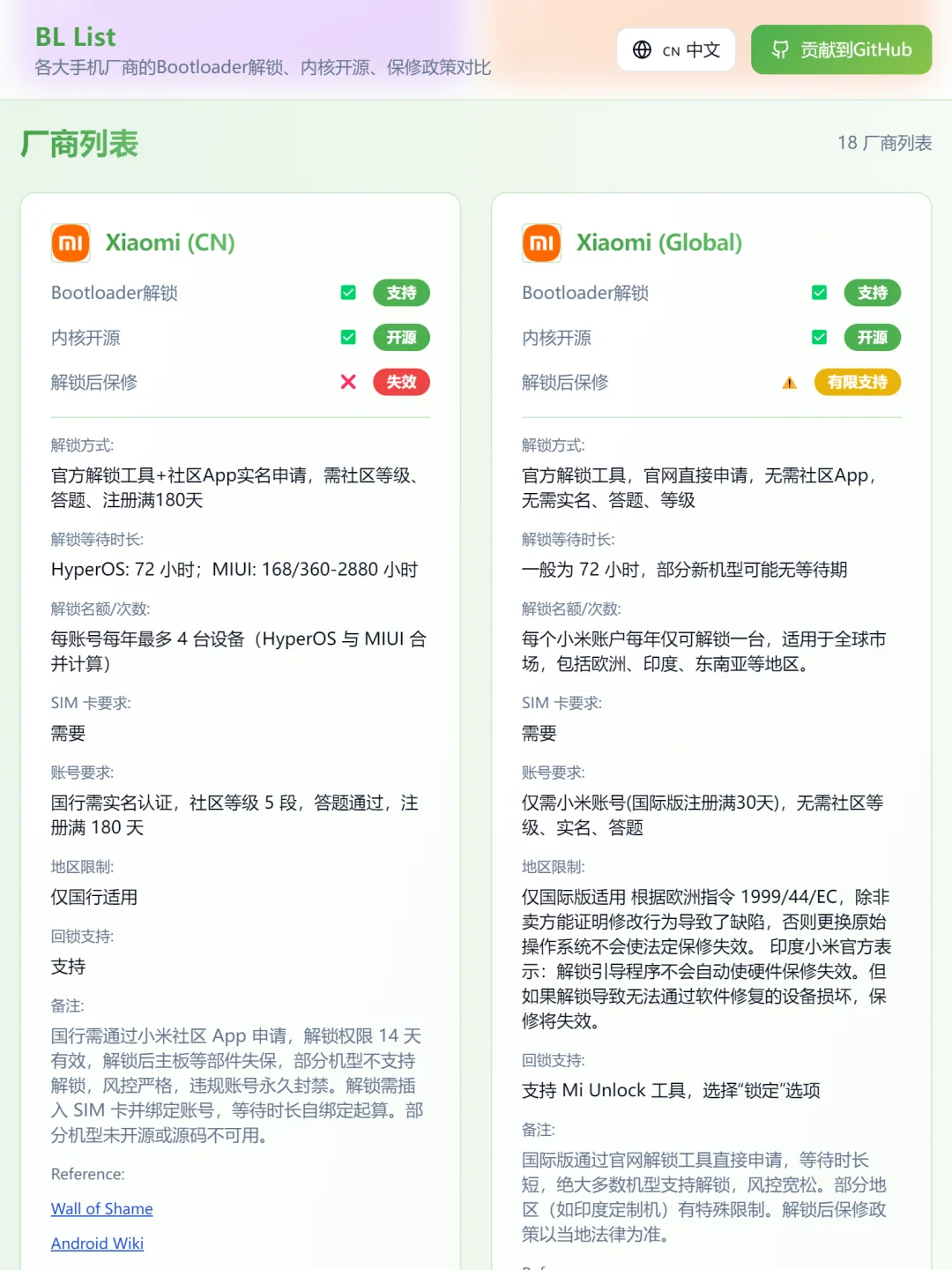 安卓刷机党福音，各手机品牌Bootloader查询