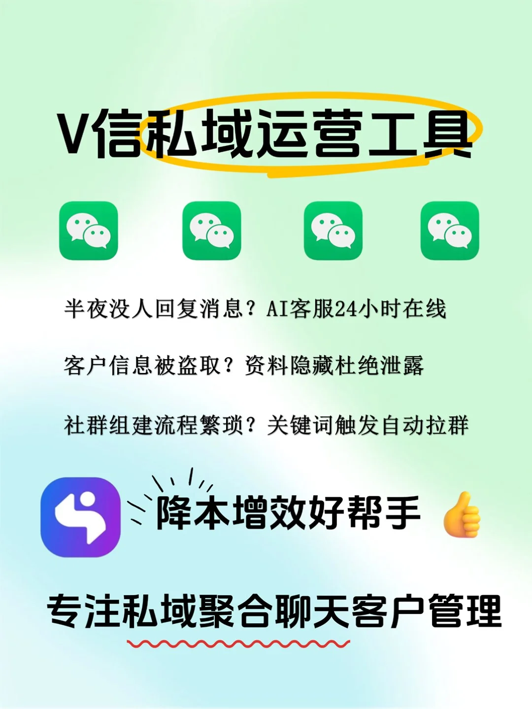 客户问题太多？私域系统AI帮你快速处理！