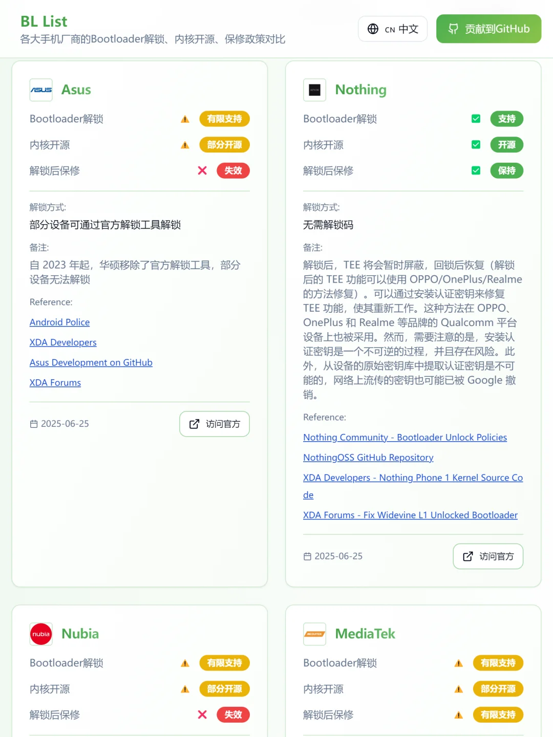 安卓刷机党福音，各手机品牌Bootloader查询