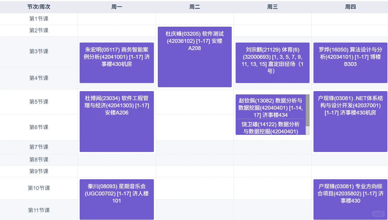 同济大三软件工程，终于结束了所有课程！
