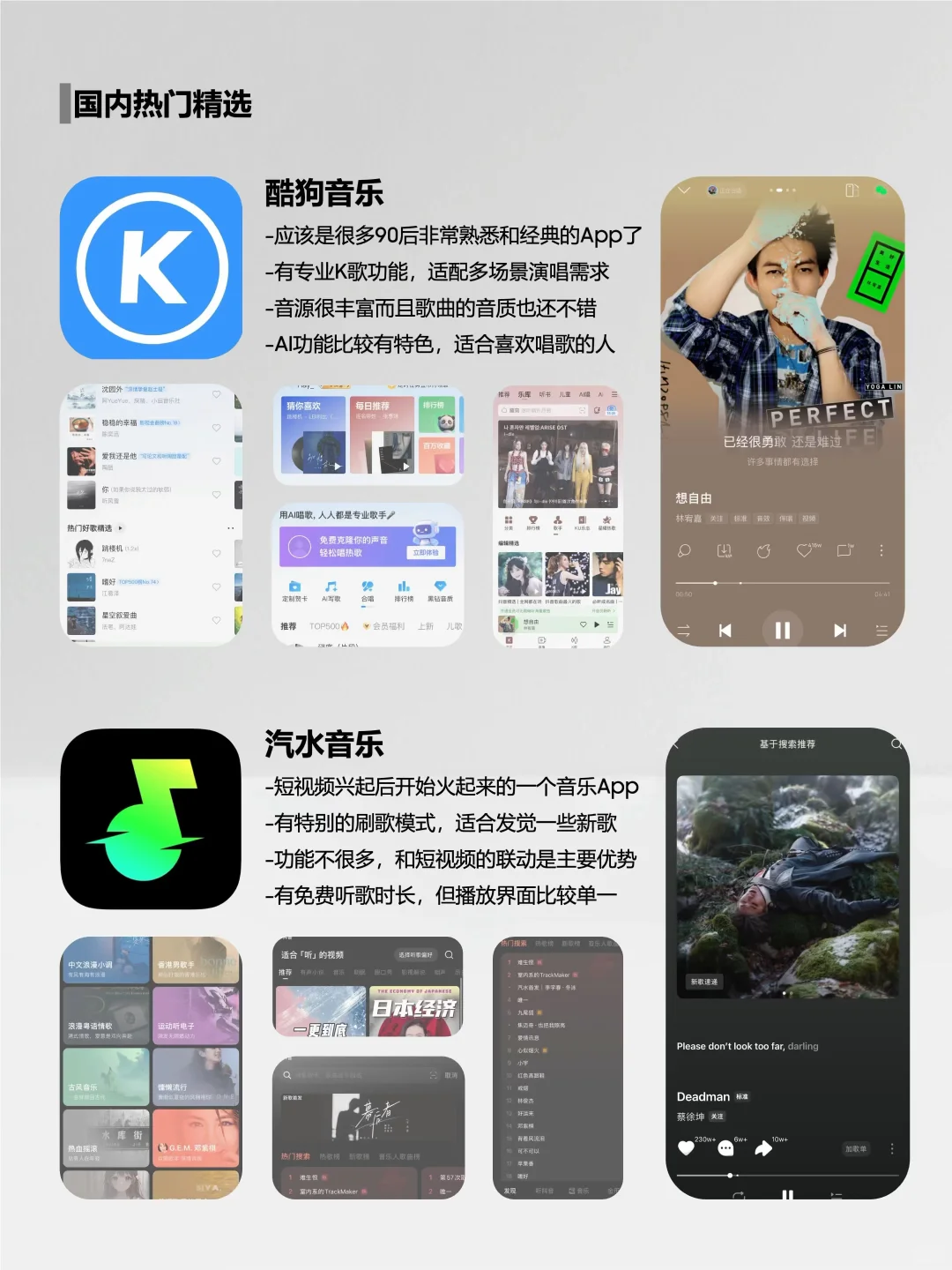 日常分享 | 4个不同梯队音乐App使用分享