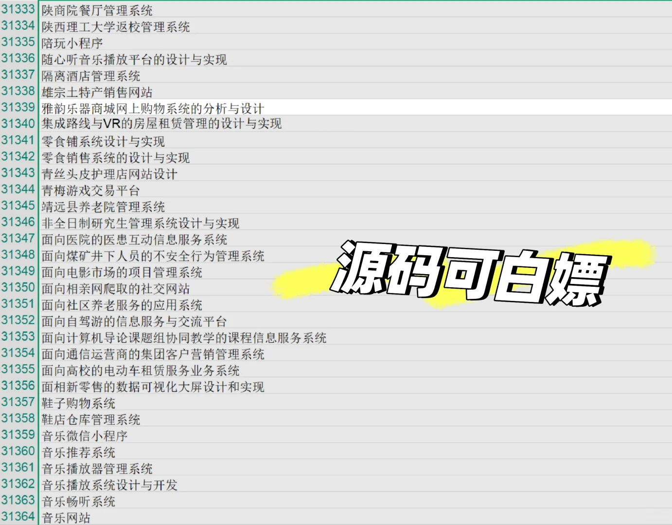可惜的是，你不知道我这有源码分享