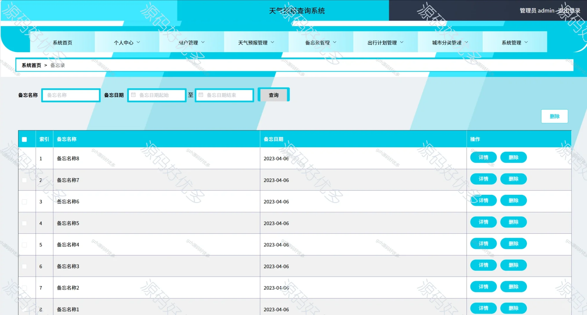 天气预报管理系统源码+LW+PPT