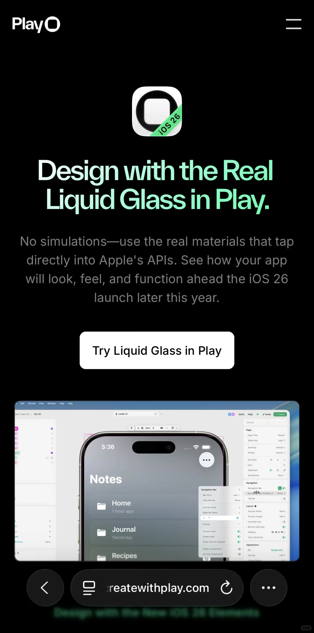 唯一能完美实现 iOS 26 液态玻璃的设计软件