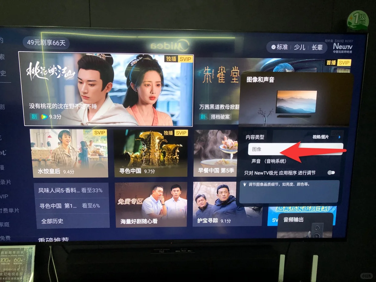 索尼电视腾讯奇异果酷喵如何开启校准模式