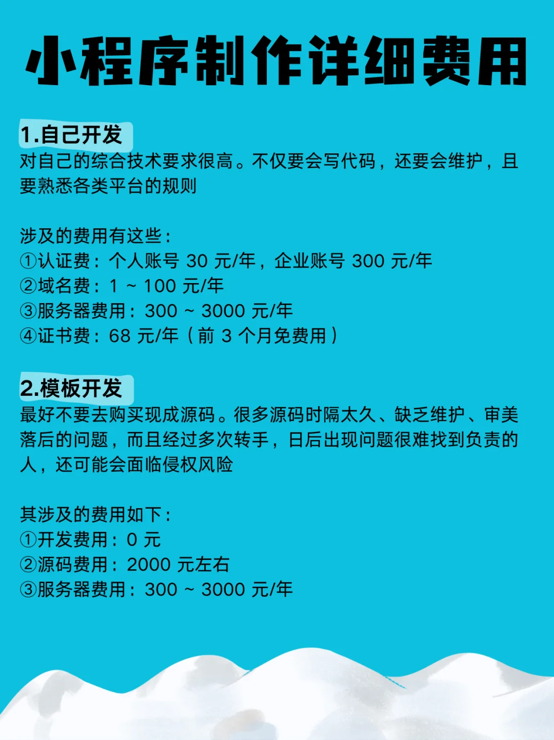 小程序制作详细费用｜小程序制作要花多少钱