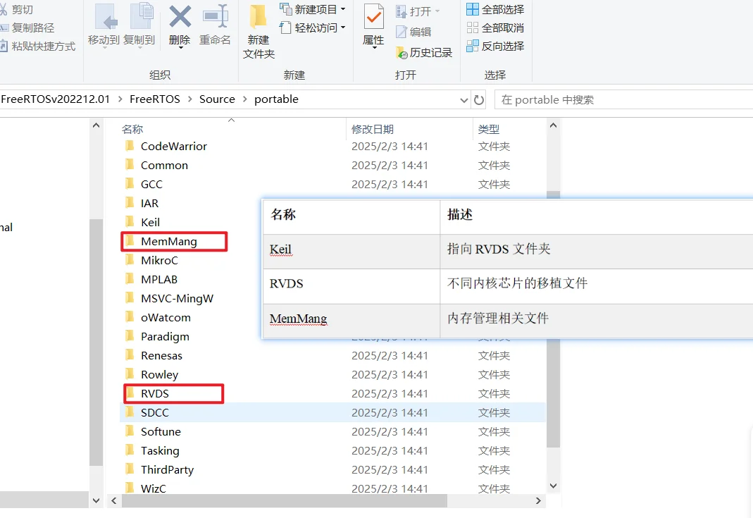 FreeRTOS源码结构介绍