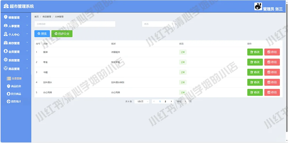超市购物管理系统vue+springboot源码mysql