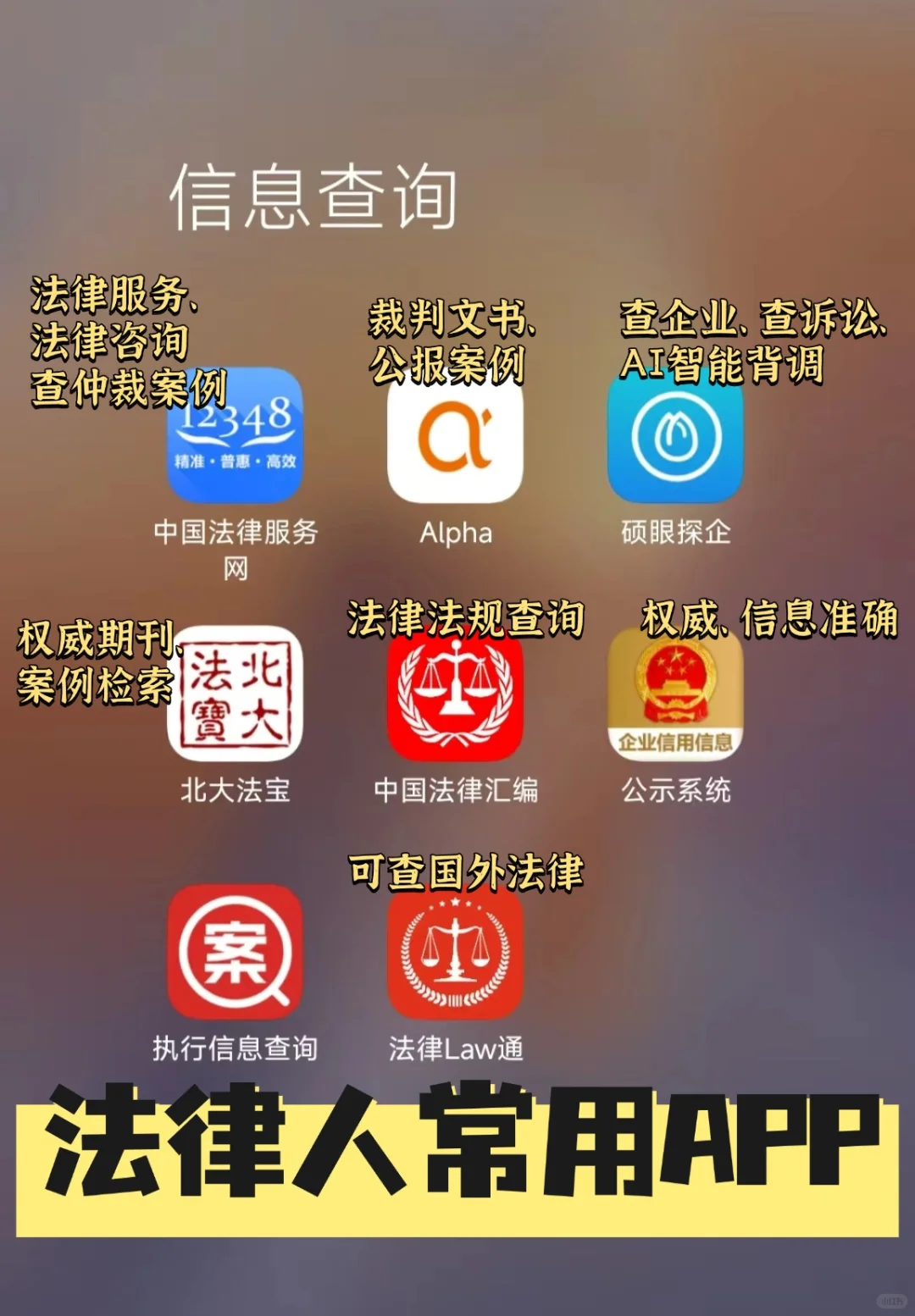 法律人常用APP，保存好，总能用得上！