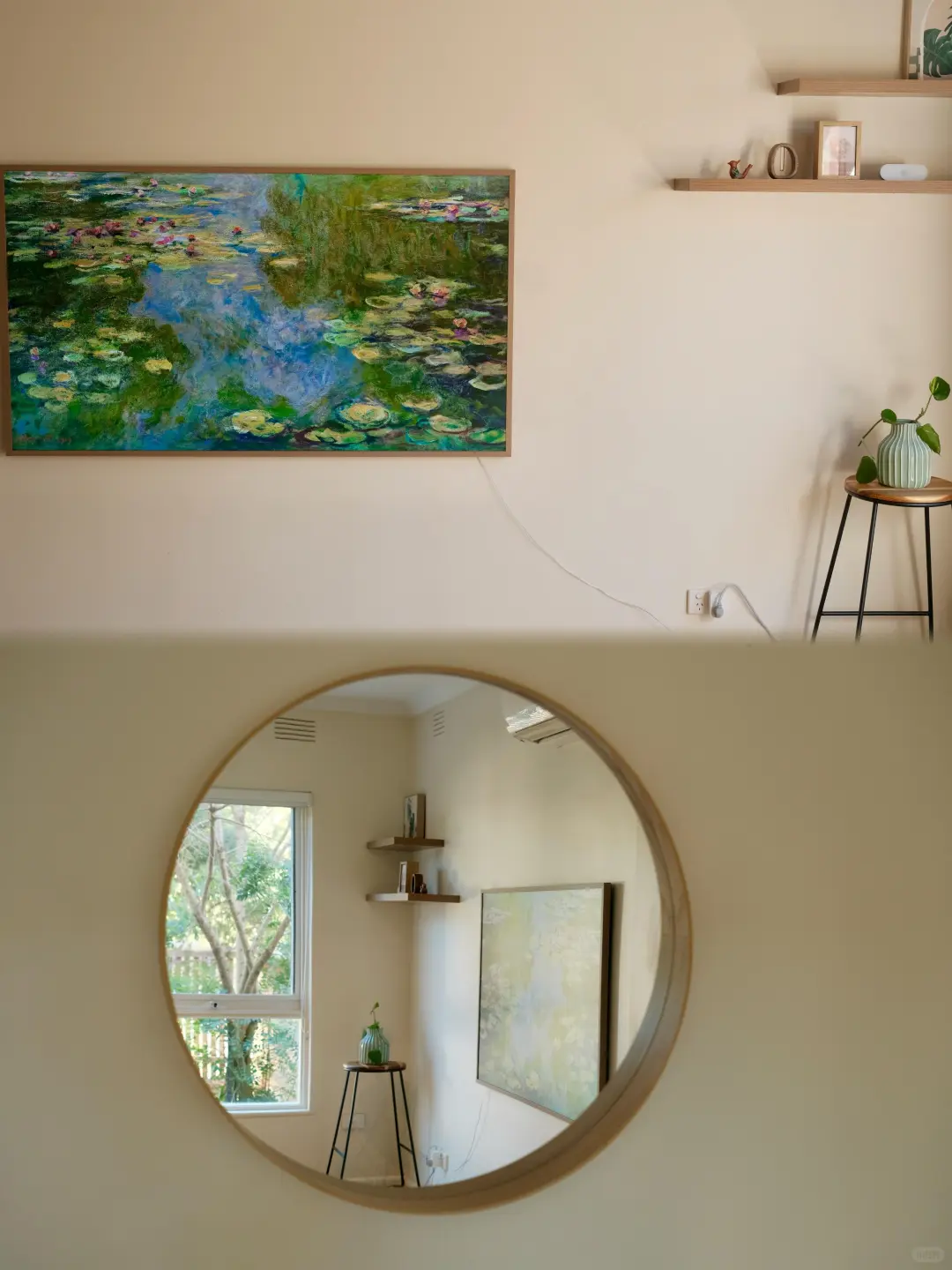 🖼️ 三星画壁电视 不埋线安装效果 🍃📺|||