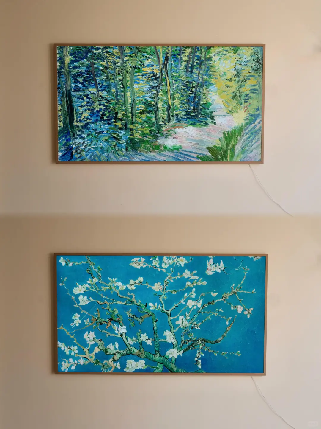 🖼️ 三星画壁电视 不埋线安装效果 🍃📺|||