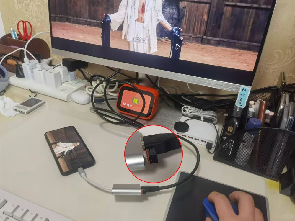 13元的手机Type-C扩展坞，HDMI输出至电视！