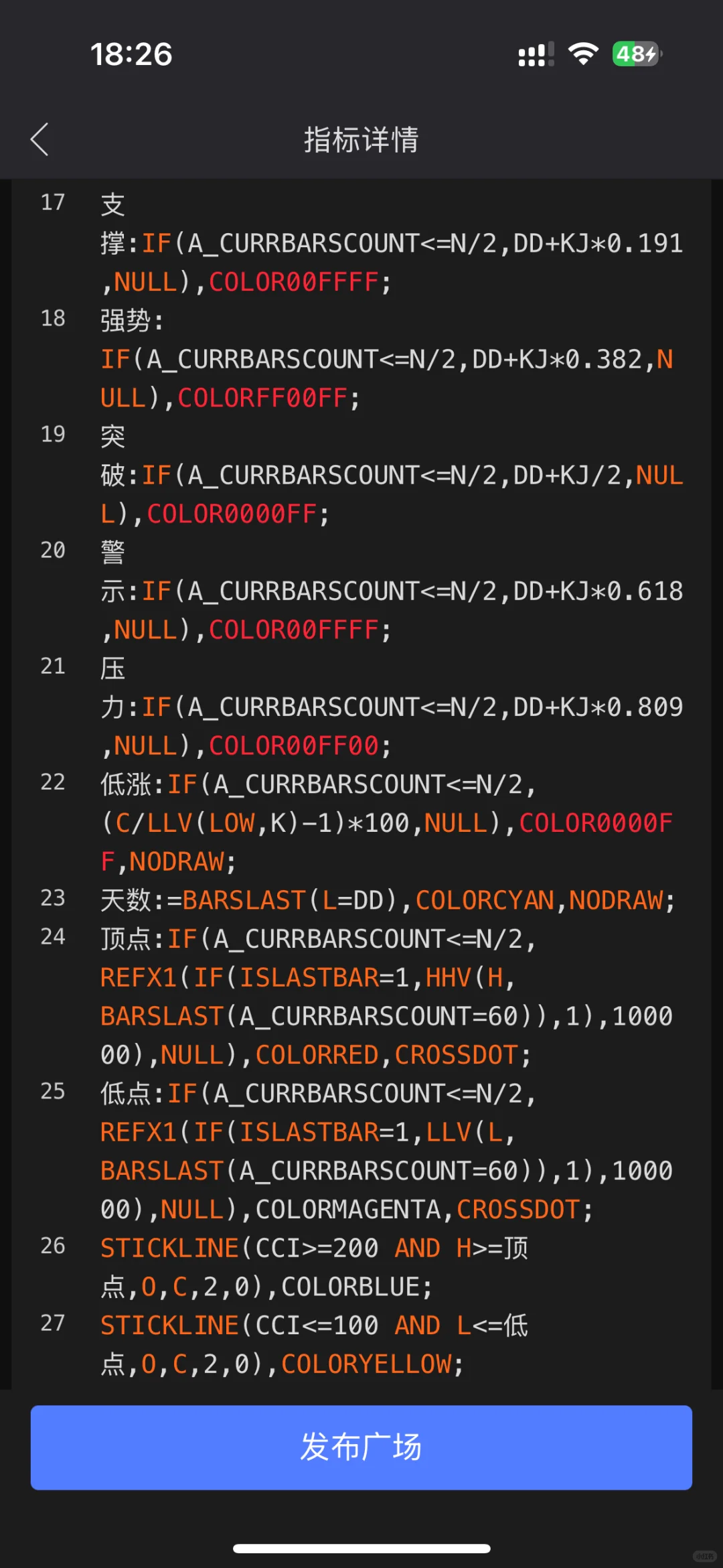 分享一个压力、支撑主图指标