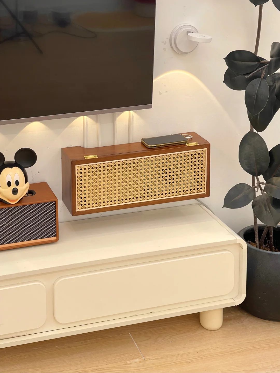 被问爆的电视路由器收纳盒