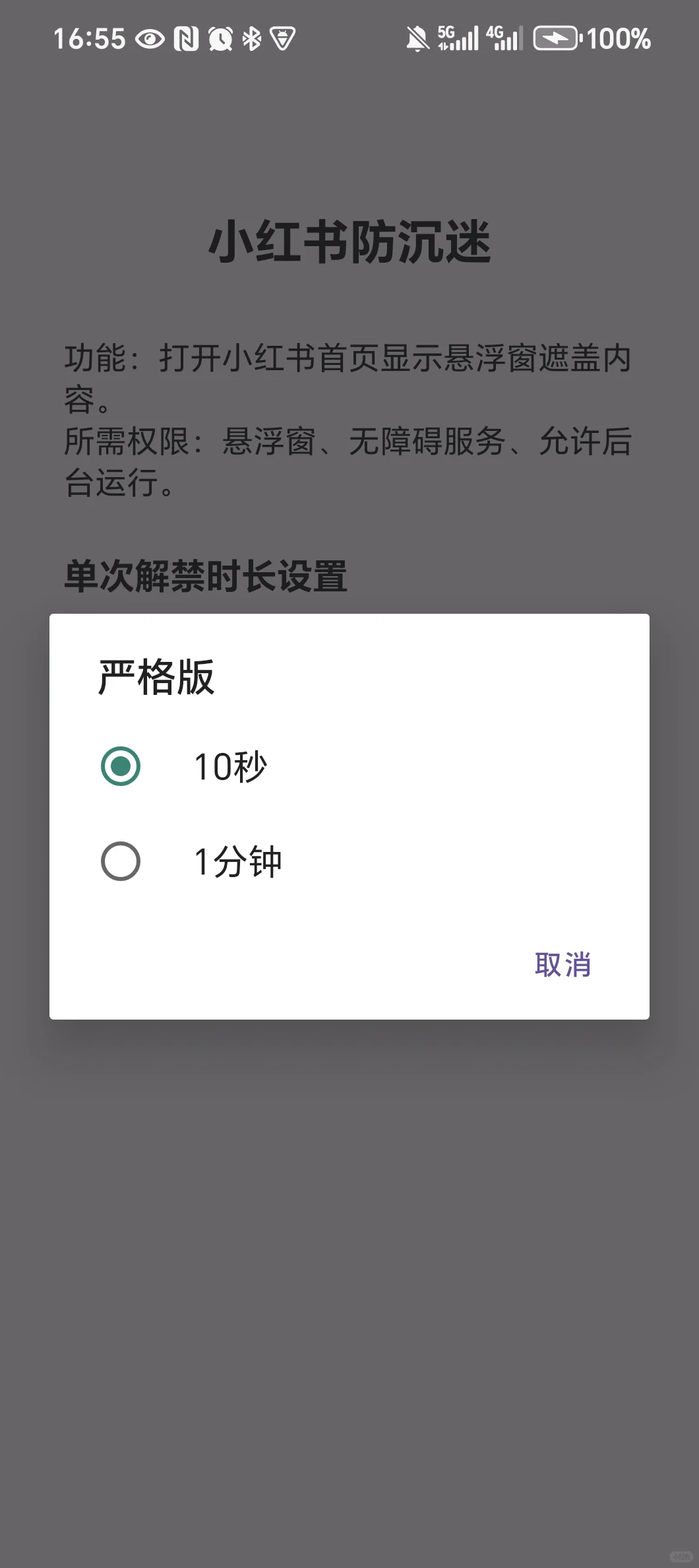 小红书防沉迷APP