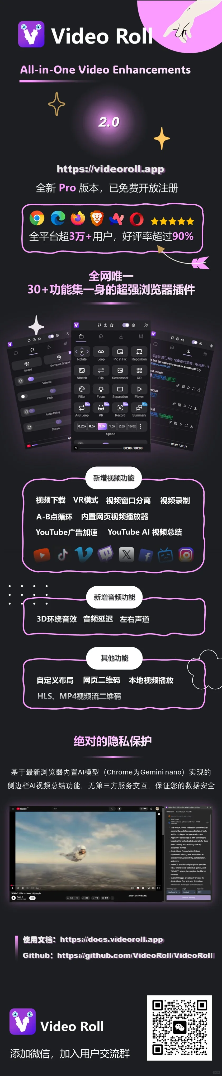 这个浏览器插件看视频简直帮大忙了！