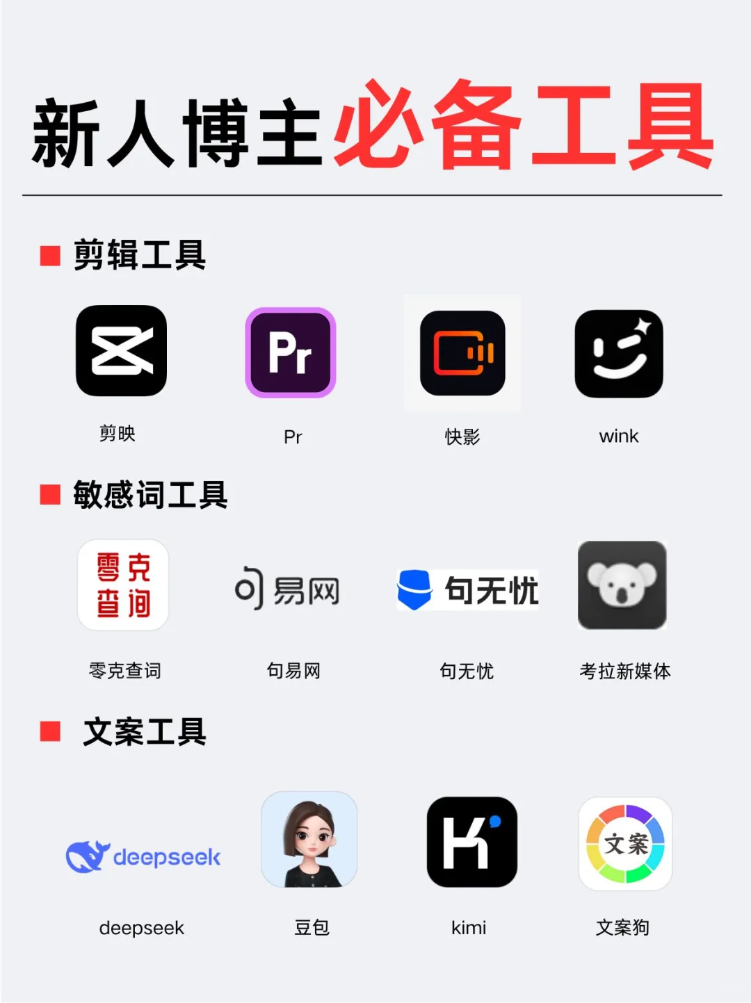 自媒体工具❗新手有这几个APP够了