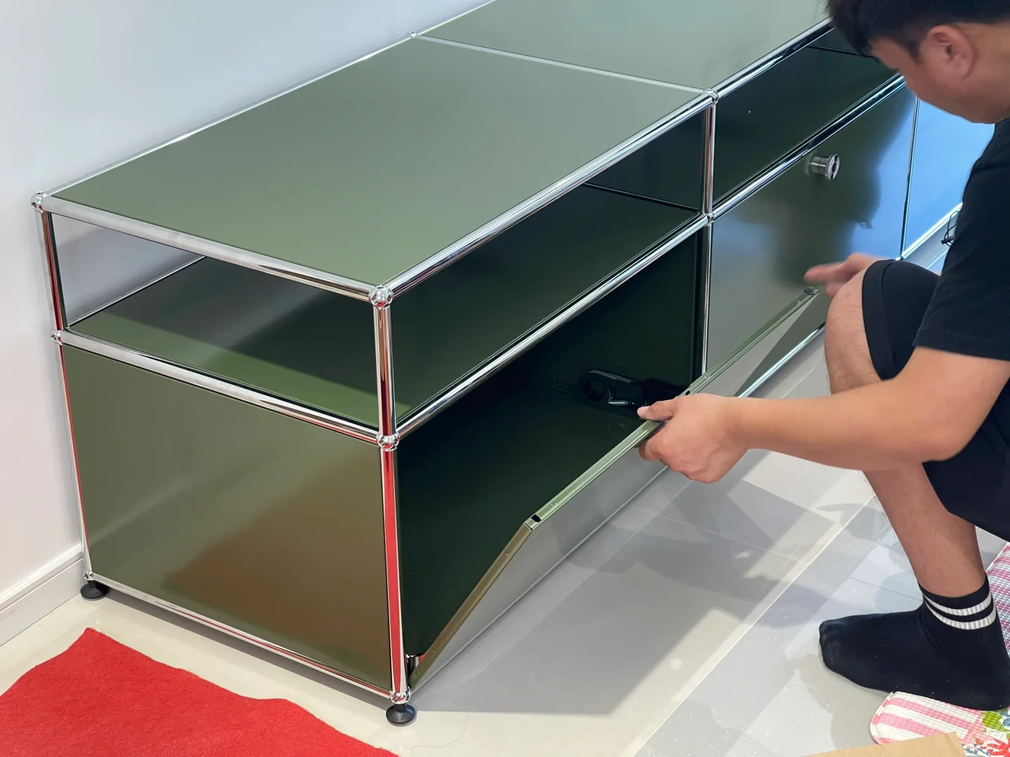 USM橄榄绿3米电视柜